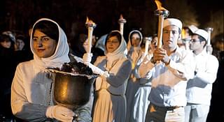 A graduation ceremony for Zoroastrian priests-in-training.