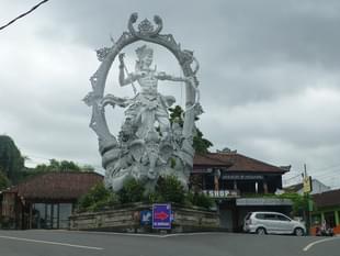 Statue of a Hindu god in Bali, Indonesia.