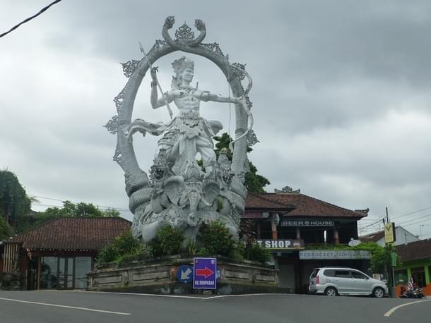 Statue of a Hindu god in Bali, Indonesia.