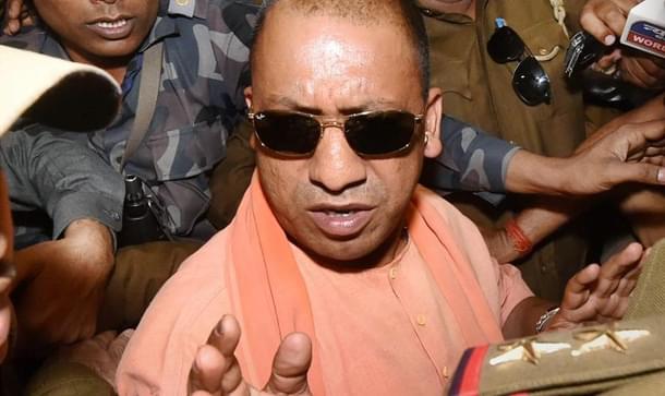 The Uttar Pradesh CM paid a surprise visit at the Hazratganj police station. (PTI)