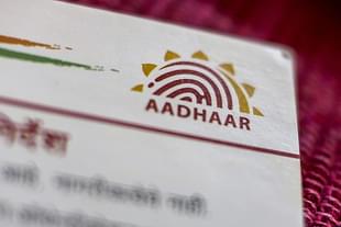 An Aadhaar biometric identity card. (Dhiraj Singh/Bloomberg via Getty Images)