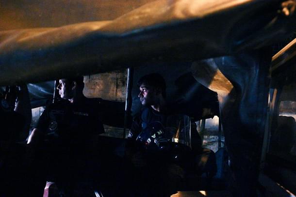 Bangladeshi security personnel on guard near Holey Artisan Bakery cafe, after it was stormed by gunman, in Dhaka, Bangladesh, in July 2016. (Faiham Ebna Sharif/Getty Images)