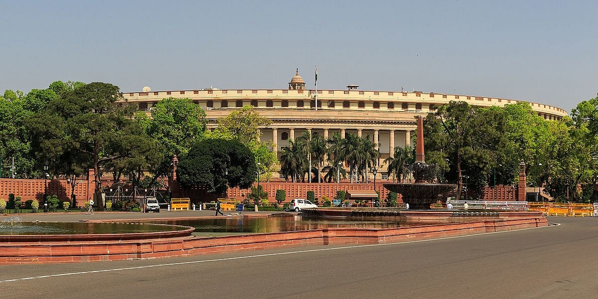 The Parliament building in New Delhi.  (Wikimedia Commons)