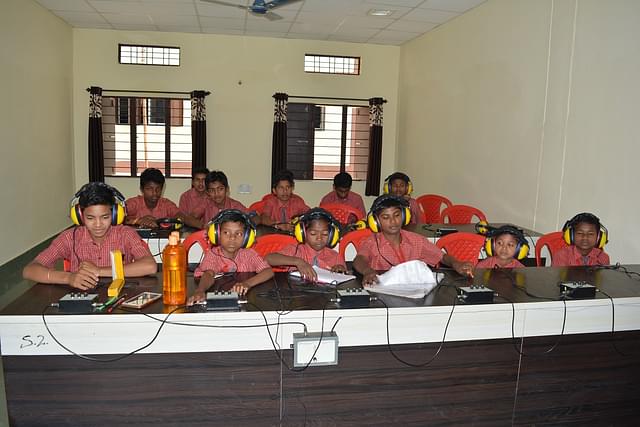 Hearing impaired children at Saksham Awasi Vidyalaya in Dantewada