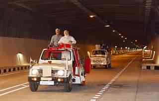 PM Modi in the tunnel&nbsp;