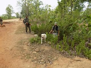 CRPF personnel patrolling at Sukma’s Dornapal, the area where Monday afternoon’s ambush took place