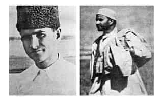 Left: Silver dressed like an Afghan while in Kabul during the war. Right:Silver in tribal dress—as he moved between India and Afghanistan.