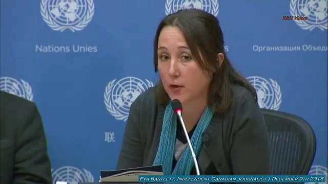 Eva Bartlett at the United Nations. 

