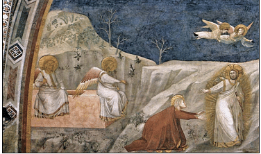 Jesus forbids Magdalene from touching him on
resurrection: Painting by Giotto di Bondone (13th century), Florence, Italy.