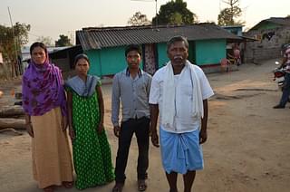 Mangu Hemla with his family at Shantinagar