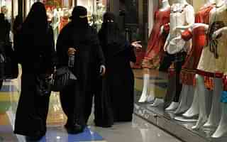 Saudi women shopping in Riyadh.

