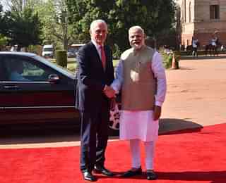 Australian Prime Minister Malcolm Turnbull and Indian Prime Minister Narendra Modi