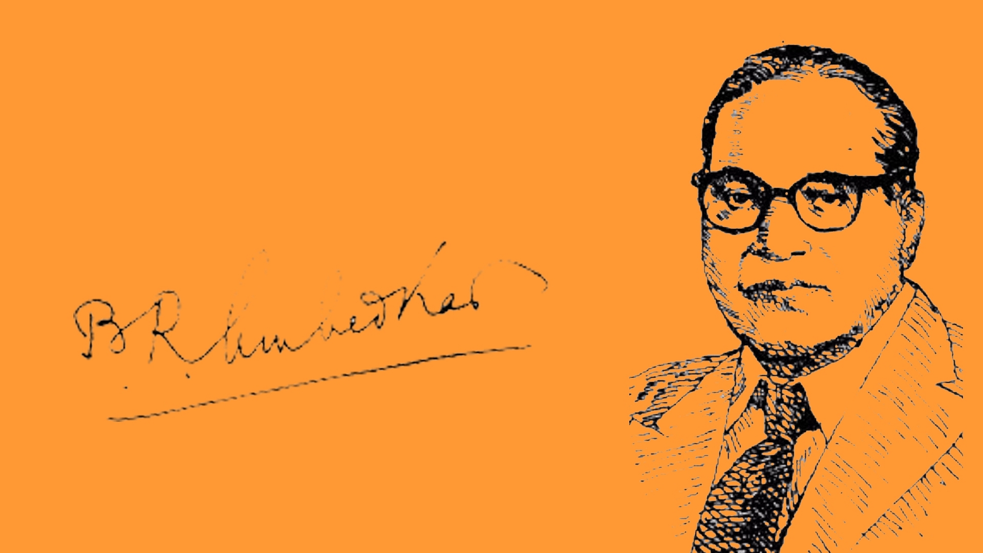 Dr. Bhimrao Ambedkar – Pencil Sketch - Desi Painters