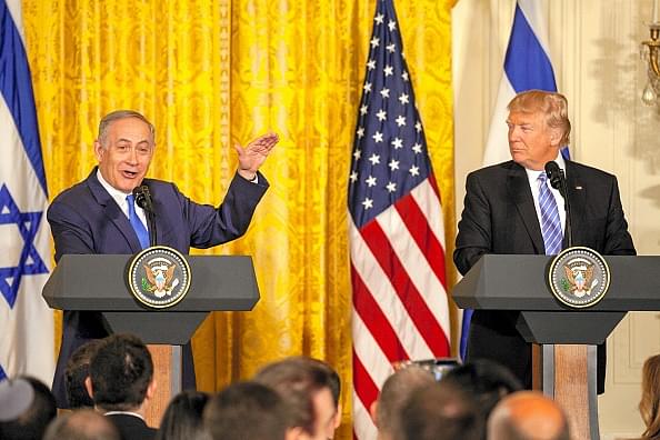 US President Donald Trump with Israel Prime Minister Benjamin Netanyahu (The Asahi Shimbun via Getty Images)