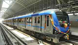 A Chennai Metro rake built by Alstom India,