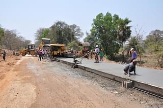 The Sukma-Dornapal road being constructed