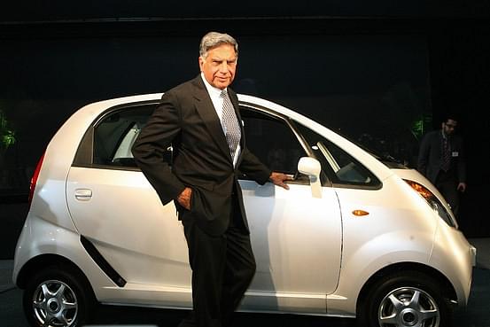 Ratan Tata at the launch of Nano.