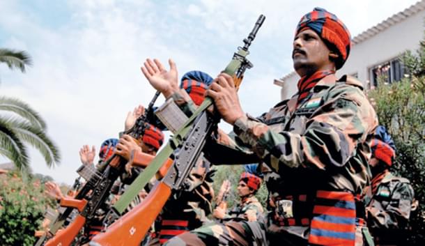 An Indian soldier marking the anniversary of the 1918 liberation of Haifa. (Haaretz)