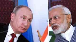 
Prime Minister Narendra Modi, right,
 talks with Vladimir Putin,  in Goa in October. 

