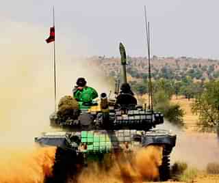 A tank participating in exercise ‘Thar Shakti’