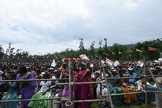 People gathered in large numbers to listen to Prime Minister Narendra Modi’s address in Sri Lanka.