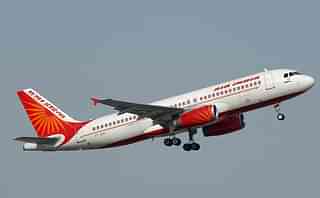 A wide-body aircraft of Air India.