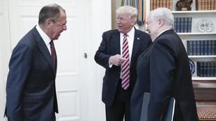 Trump hosts Russian Foreign Minister Lavrov and Ambassador Kislyak at White House.