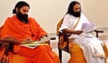Baba Ramdev and Sri Sri Ravi Shankar