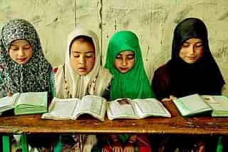 Representative image of girls studying at a Madrassa in J&amp;K (Photo by Creative Touch Imaging Ltd./NurPhoto via Getty Images)