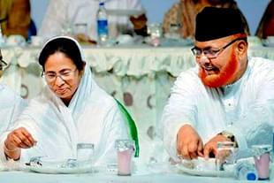 West Bengal Chief Minister Mamata Banerjee, left, with Imam Barkati. (PTI)