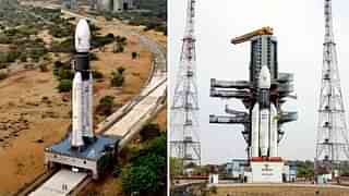 A side view of the fully integrated GSLV-Mark III. (ISRO)

