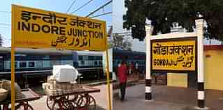 Indore Railway Station, left, and Gonda Railway Station, right