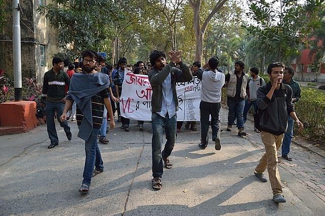 Representational image: Student protest at the Jadavpur University campus, Kolkata (Biswarup Ganguly/Wikimedia Commons)
