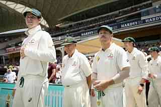 Steve Smith and David Warner of Australia look on during a Test match. (Cameron Spencer/Getty Images)
