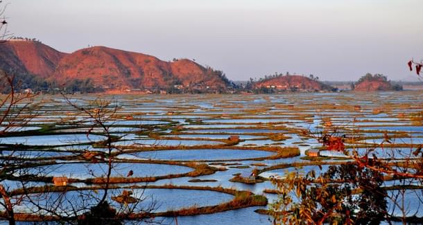 Loktak lake is famous for its floating islands.