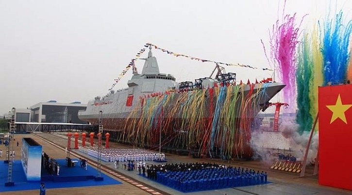 China launches new class of naval destroyer (Xinhua News/Twitter)