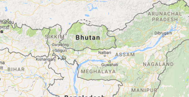 The Bhutan border.
