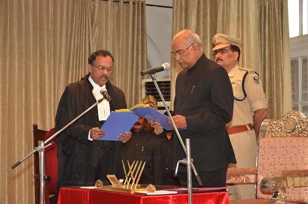 Ram Nath Kovind being sworn in as Governor of Bihar (Image Credit: Governor of Bihar website)