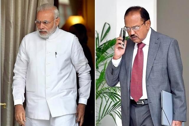 Indian Prime Minister Narendra Modi and National Security Adviser Ajit Doval. (Ajay Aggarwal/Hindustan Times via Getty Images)