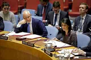 
                US Ambassador to the UN, Nikki Haley, addresses the Security Council.