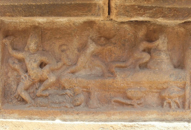 The art work at Irawatheeswara temple at Tarasuram.
