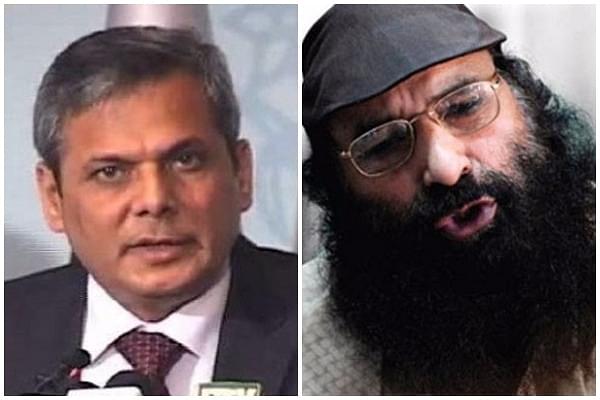 Pakistan Foreign Office Spokesperson Nafees Zakaria (Left) and Hizbul Commander Syed Salahuddin (Right)