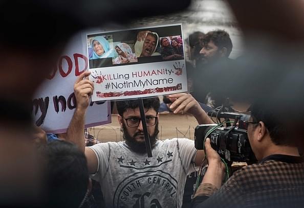 Protests against mob lynching. (Satish Bate/Hindustan Times via Getty Images)