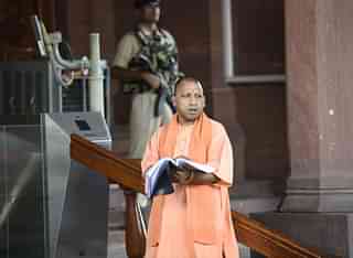Yogi Adityanath at Parliament House (Arvind Yadav/Hindustan Times via Getty Images)