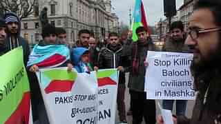 Protesters in Balochistan.&nbsp;