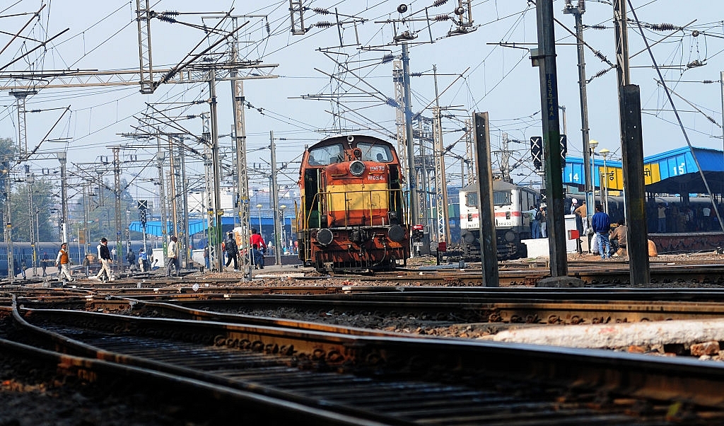 Railway train engines on the tracks (Ramesh Pathania/Mint via Getty Images)