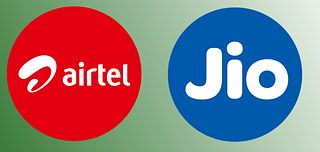 Logos of Airtel and Jio