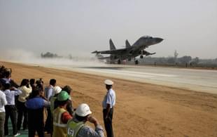 IAF’s Su-30MKI landing on Lucknow-Agra Expressway.