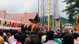 
Inauguration of the new flag mast. (Sabarimala Ayyappa Temple/Facebook)



