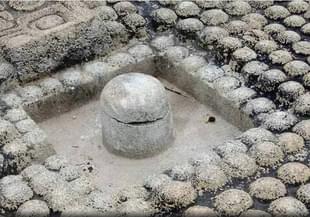 The Shivalinga amid the Kotilinga at the Hampi world heritage site.